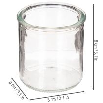 Artikel Rund glaslykta, klarglas, 8 cm, 3 stycken