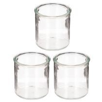 Artikel Rund glaslykta, klarglas, 8 cm, 3 stycken