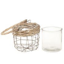 Artikel Lykta hängande dekoration metall glas pil Ø13cm H12cm 2st