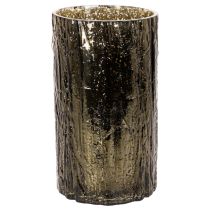 Artikel Glasljushållare med hjorthuvud och trädreliefer, vinterdekoration, 26 cm