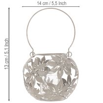 Artikel Metallvindlampa Hängande Dekoration Lykta Grå Ø14cm H13cm