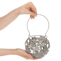 Artikel Metallvindlampa Hängande Dekoration Lykta Grå Ø14cm H13cm