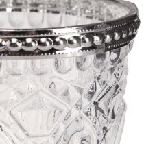 Artikel Vindlätt retroglas med metallkant klar Ø7cm H8cm 6 st