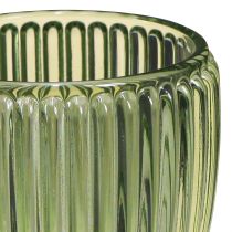 Artikel Lykta värmeljushållare glas grön retro Ø7cm H7cm 6 st