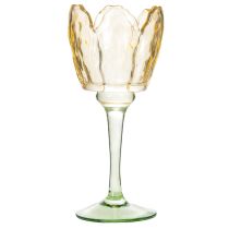 Artikel Tulpanljushållare med blommotiv, dekoration för en romantisk och elegant atmosfär, 20 cm