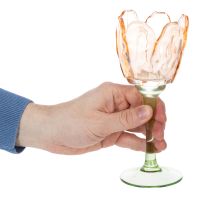 Artikel Tulpanformad värmeljushållare i glas, vintagestil, romantisk heminredning, 20 cm