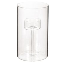 Artikel Glasljushållare med insats för värmeljus, 15 cm, 2 st