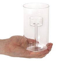 Artikel Glasljushållare med insats för blockljus 15 cm 2 st