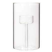 Artikel Glasljushållare med insats för blockljus 15 cm 2 st