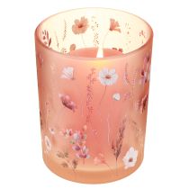 Artikel Dekorativ glaslykta med blommotiv för eleganta heminredningsdetaljer, 12,5 cm, 2 stycken