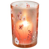 Artikel Glasljushållare med blommotiv för mysiga stunder i hemmet, 18 cm