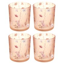 Artikel Elegant ljusstake med en delikat blommig design för harmonisk rumsinredning, 8 cm, 4 stycken