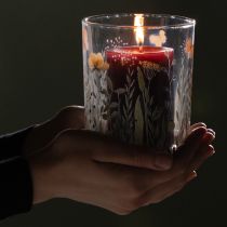 Artikel Dekorativ glaslykta med fjärilsängsmotiv för eleganta heminredningsdetaljer, 18 cm, 2 stycken