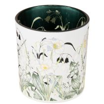 Artikel Dekorativ glaslykta med lövdesign för eleganta heminredningsdetaljer, 8 cm, 4 stycken