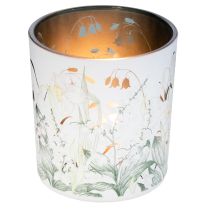 Artikel Dekorativ glaslykta med lövdesign för eleganta heminredningsdetaljer, 8 cm, 4 stycken