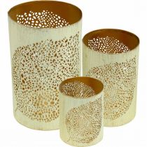 Artikel Höstlykta metalldekoration H20,5/15,5/10,5 cm set om 3