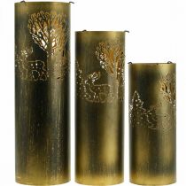 Artikel Vintage ljusstake metallhjort 30/38,5/45 cm set om 3