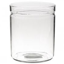 Blomvas, glascylinder, glasvas rund Ø10cm H12cm
