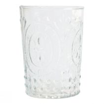 Artikel Lykta glas ljusglas värmeljushållare glas Ø7,5cm H10cm
