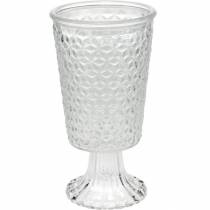 Lyktglas med basklart Ø10cm H18,5cm bordsdekoration
