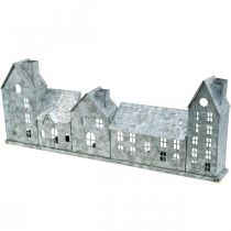 Artikel Husrad, metalldekoration för belysning, adventsdekoration, silverlykta L52cm H20cm