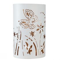 Artikel Lykta metall vitguld fjäril Ø12,5cm H20,5cm