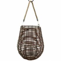 Artikel Dekorativ lykta, ljusdekoration med handtag, lykta i korg Ø23cm H27cm