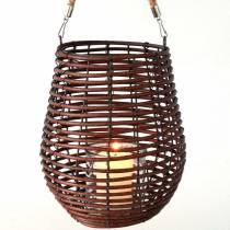 Artikel Dekorativ lykta, ljusdekoration med handtag, lykta i korg Ø23cm H27cm