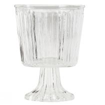 Artikel Lanternglaskopp räfflad glasdekor Ø11,5cm H15cm