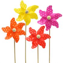 Windmill mini assorterade färger med prickar Ø8cm 12st