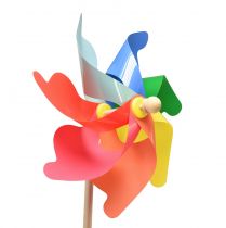 Artikel Pinwheel dekoration väderkvarn på pinne sommardekoration Ø30,5cm H74cm