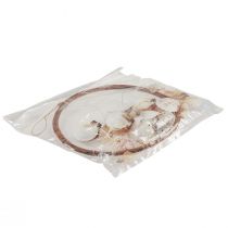 Artikel Vindklocka med skal dekorativ ring naturligt trä Ø20cm H66cm