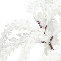 Artikel Dekorativ gren gråpil vinterdekoration vitt glitter 82cm 2st