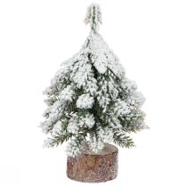 Artikel Vinterdekoration Julgran i grönvit Ø7cm H14cm 4st