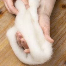 Artikel Ullknöre, vitt ullband, 2m, dekorativ ull för pyssel och inslagning