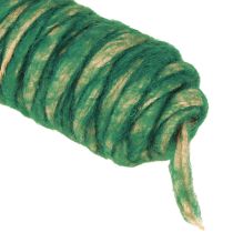 Artikel Ullsnöre grön vintage wicking tråd naturlig ull jute 30m
