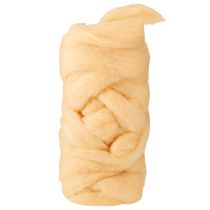 Artikel Ullband, krämfärgad orange, 10m ull för kransar och arrangemang