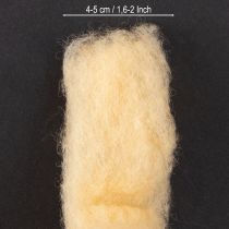 Artikel Ullband, krämfärgad orange, 10m ull för kransar och arrangemang