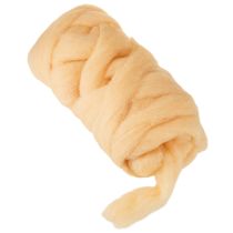 Artikel Ullsnöre, ullband, krämfärgad orange, 10m ull för kransar och arrangemang