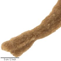 Artikel Dekorativ brun ull, 2m tovad ull för hantverk och blomsterdekorationer