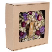 Artikel Krans av torkade blommor, festlig bordsdekoration för speciella tillfällen och säsonger, 25 cm