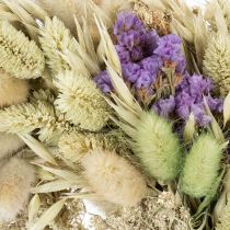 Artikel Torkad blomsterkrans för vår och sommar, för bord och ytterdörr, för speciella tillfällen med färgade accenter, 26 cm