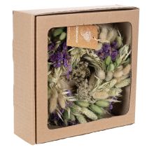 Artikel Torkad blomsterkrans för vår och sommar, för bord och ytterdörr, för speciella tillfällen med färgade accenter, 26 cm