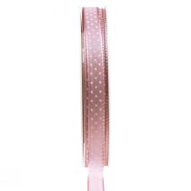 Artikel Presentband prickigt dekorband gammalrosa 10mm 25m