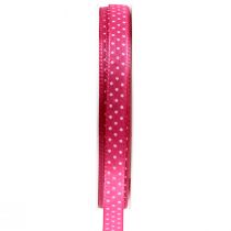 Presentband prickigt dekorband rosa 10mm 25m