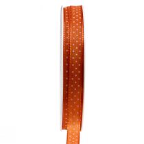 Presentband prickigt dekorband orange 10mm 25m