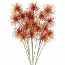 Xanthium konstgjord blomma höstdekoration orange 6 blommor 80cm 3st