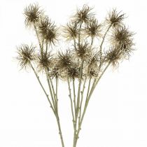 Artikel Xanthium konstgjord blomma höstdekoration 6 blommor kräm, brun 80cm 3st
