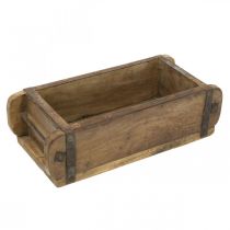 Trädekoration vintage look tegelform brun, rost 31×14,5cm H9cm