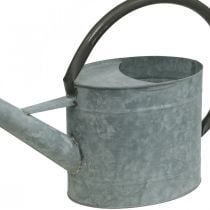 Vattenkanna i metall Trädgårdsinredning Vintage Silvergrå L53cm H29cm